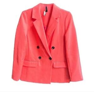 Top shop double breast coral blazer size 6